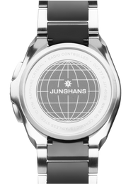 Junghans Spektrum Mega Solar Watch with black dial, steel bracelet, steel case