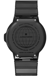 Junghans Force Mega Solar Watch with black dial, ceramic strap, ceramic case