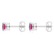 00151393 C W Sellors 18ct White Gold 1.11ct Pink Sapphire Solitaire Stud Earrings, FEU-1645.