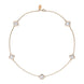 18ct Rose Gold WHITE MOP Bloom Four Leaf Clover Necklace, N1128