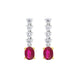 18ct White Gold 0.76ct Ruby 0.31ct Diamond Drop Earrings
