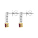 18ct White Gold 0.76ct Ruby 0.31ct Diamond Drop Earrings
