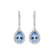 18ct White Gold 1.90ct Aquamarine 0.61ct Diamond Pear Cut Drop Earrings