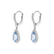 18ct White Gold 1.90ct Aquamarine 0.61ct Diamond Pear Cut Drop Earrings