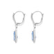 18ct White Gold 1.90ct Aquamarine 0.61ct Diamond Pear Cut Drop Earrings