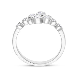 18ct White Gold Diamond .52 10st Cluster Ring