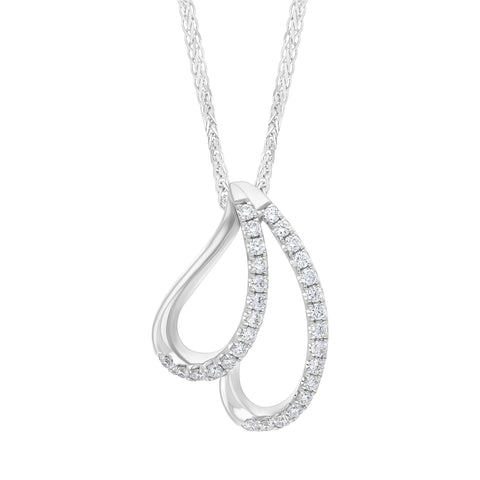 18ct White Gold 0.34ct Diamond Necklace