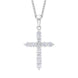 18ct White Gold 0.50ct Diamond Cross Necklace, FEU-3028.