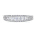 18ct White Gold 0.77ct Diamond Three Row Claw Set Graduating Ring