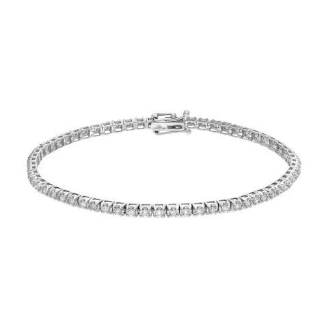18ct White Gold 1.35ct Diamond Tennis Bracelet