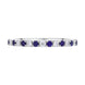 18ct White Gold 0.21ct Sapphire 0.14ct Diamond Castle Set Half Eternity Ring, FEU-3013