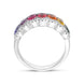 18ct White Gold 2.14ct Sapphire 0.23ct Diamond Half Eternity Ring, FEU-3020