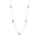 18ct White Gold WHITE MOP Bloom Four Leaf Clover Ball Edge Necklace, N1154