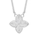18ct White Gold White Mother of Pearl Eden Small Marquise Flower Necklace
