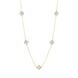 18ct Yellow Gold White Mother of Pearl Bloom Four Leaf Clover Ball Edge Necklace
