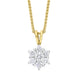 18ct Yellow Gold 0.53ct Diamond Star Cluster Necklace