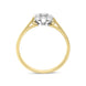 18ct Yellow Gold 0.23ct Diamond Millgrain Flower Cluster Ring