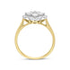 18ct Yellow Gold 0.46ct Diamond Illusion Set Cluster Ring