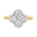 18ct Yellow Gold 0.46ct Diamond Illusion Set Cluster Ring