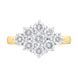 18ct Yellow Gold 1.27ct Diamond Cluster Ring