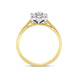 18ct Yellow Gold 0.34ct Diamond Cluster Ring