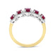 18ct Yellow Gold 0.88ct Ruby 0.15ct Diamond Cluster Ring, FEU-3011