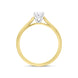 18ct Yellow and White Gold .50 Diamond Solitaire Oval Ring Size M GIA FVS1