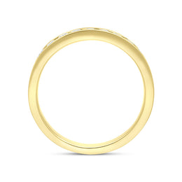 18ct Yellow Gold 0.30ct Diamond Nine Stone Channel Set Eternity Ring