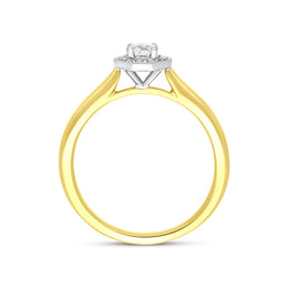 18ct Yellow Gold 0.31ct Diamond Round Cluster Ring