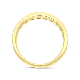 18ct Yellow Gold 0.75ct Diamond Ten Stone Channel Set Eternity Ring