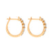 18ct Rose Gold Diamond 0.32ct Claw Set Hoop Earrings