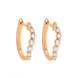 18ct Rose Gold Diamond 0.32ct Claw Set Hoop Earrings