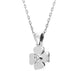 18ct White Gold 0.10ct Diamond Heart Cross Necklace D
