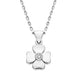 18ct White Gold 0.10ct Diamond Heart Cross Necklace, 343
