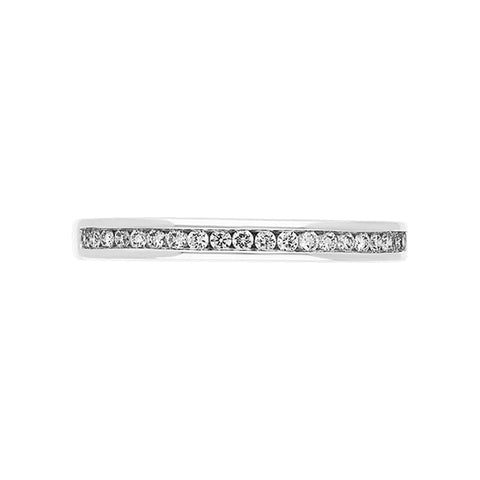 18ct White Gold 0.14ct Diamond Channel Set Half Eternity Ring