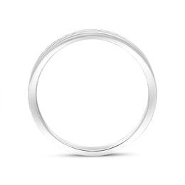 18ct White Gold 0.14ct Diamond Channel Set Half Eternity Ring