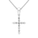 18ct White Gold 0.24ct Diamond Cross Pendant, FEU-2674.