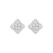18ct White Gold 0.33ct Diamond Square Cluster Stud Earrings FEU-2778