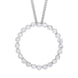 18ct White Gold 0.34ct Diamond Circle Pendant FEU-2821
