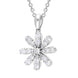 18ct White Gold 0.38ct Diamond Daisy Cluster Pendant Necklace
