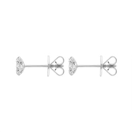 18ct White Gold 0.39ct Diamond Cluster Scallop Edge Stud Earrings