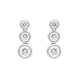 18ct White Gold 0.42ct Diamond Graduated Trilogy Earrings