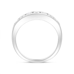 18ct White Gold 0.45ct Diamond Channel Set Half Eternity Ring
