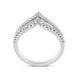18ct White Gold 0.46ct Diamond Double Wishbone Ring