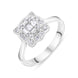 18ct White Gold 0.46ct Diamond Mixed Cut Vintage Style Cluster Ring FEU-2804