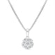 18ct White Gold 0.46ct Diamond Round Cluster Pendant, FEU-2679.