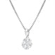 18ct White Gold 0.46ct Diamond Round Cluster Pendant