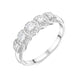 18ct White Gold 0.50ct Diamond Pave Cluster Half Eternity Ring, FEU-2648