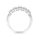 18ct White Gold 0.50ct Diamond Pave Cluster Half Eternity Ring