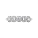 18ct White Gold 0.50ct Diamond Pave Cluster Half Eternity Ring